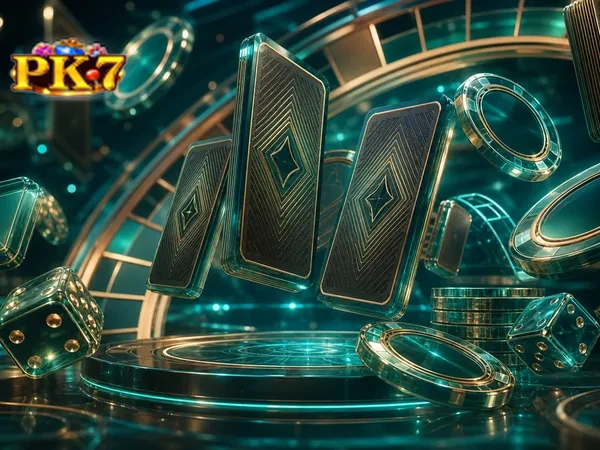 PK7 homepage visual 1 — featured slots and live casino